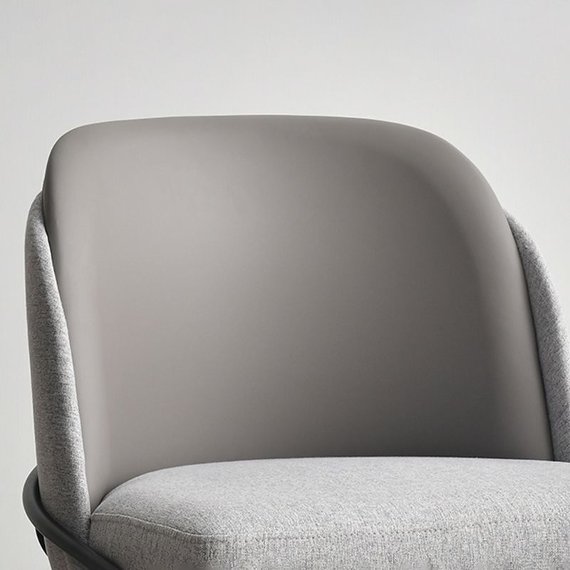 Sillas de comedor sin brazos de tela Glam, silla de comedor de metal para uso doméstico