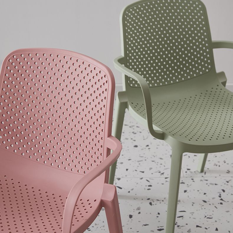 Fauteuil de salle à manger intérieur-extérieur moderne, fauteuil de salle à manger en plastique multicolore