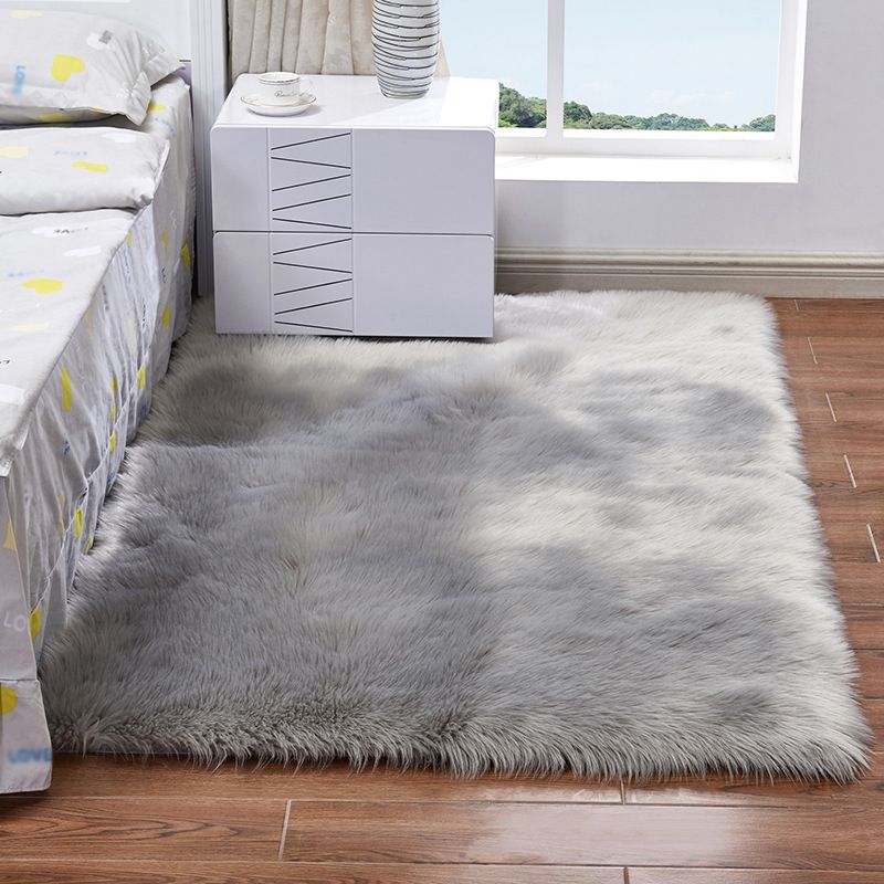 Tappeto a più colorato alla moda in finto lana in finto moquette in lavatrice in lavatrice per animali domestici tappeto non slip per camera da letto per camera da letto