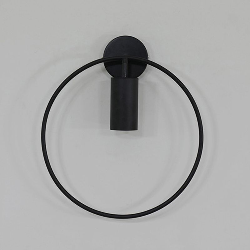 Modern Style Circle Shape Wall Sconce Metal 1 Light Sconces for Bedroom