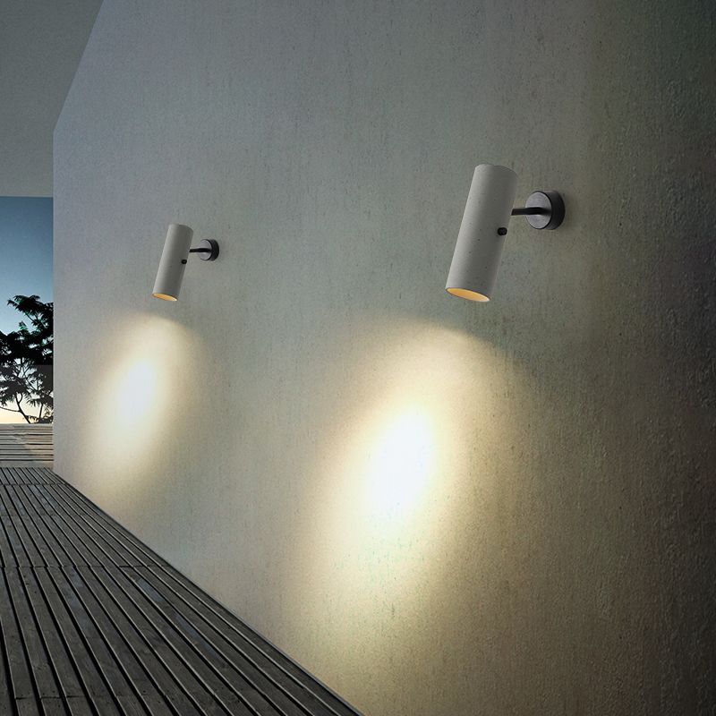 Modern Simple Metal Wall Light Cylinder Shape Adjustable Wall Lamp for Living Room