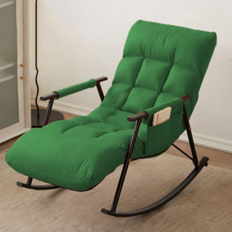 Contemporary Cushions Rocker Chair Metal Frame Spindle Rocker Chair for Living Room