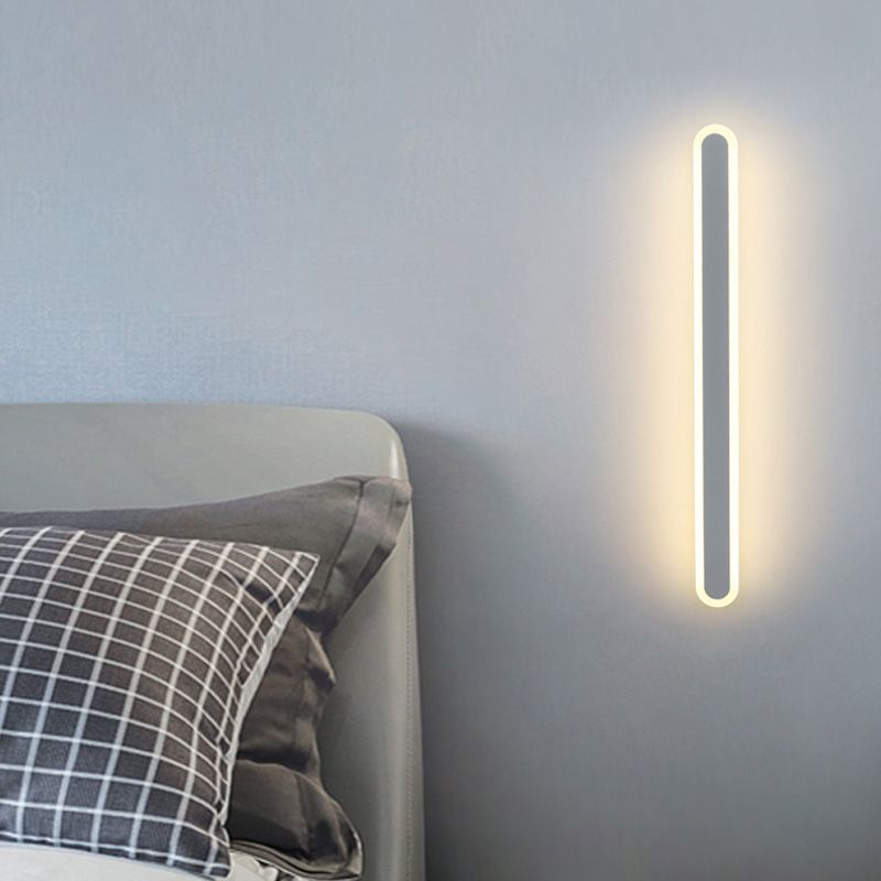 LED Line Shaped Wall Sconce Postmodern Style Acrylic Wall Mount Light Fixture