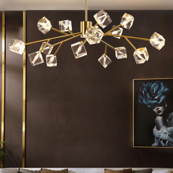 Modern Chandelier Light Metal Artistic Ceiling Pendant for Dining Room Living Room