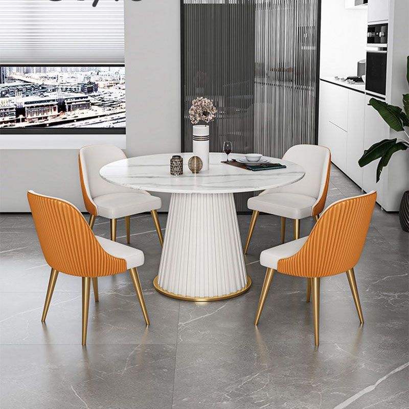 Traditional Luxury Dining Table Round Pedestal Table for Home