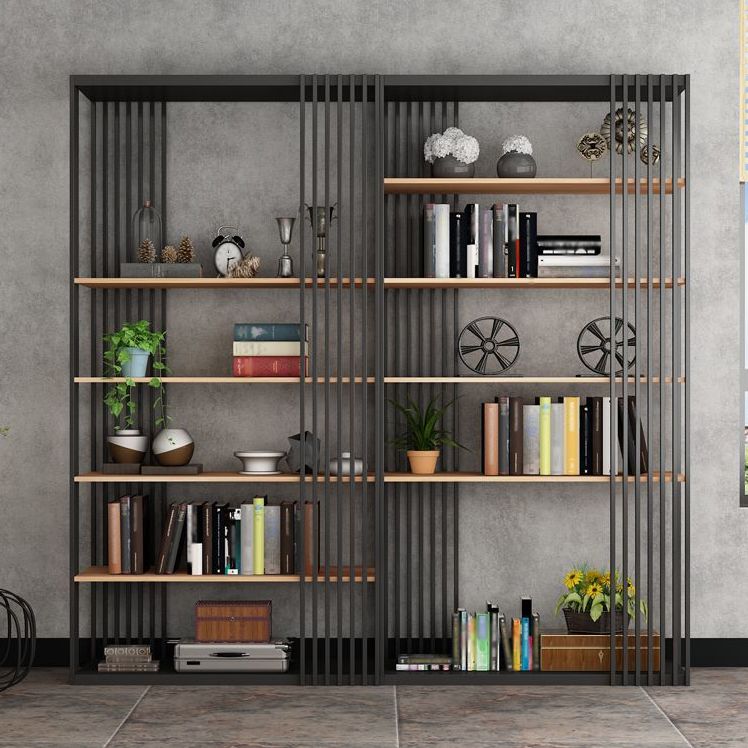 Black Color Modern Style Bookshelf Metal Bookcase for Home Use