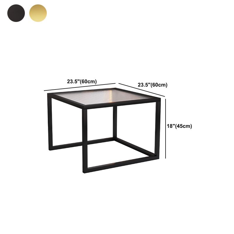 Minimalist Glass Top Coffee Table Round Open Shelf Cocktail Table