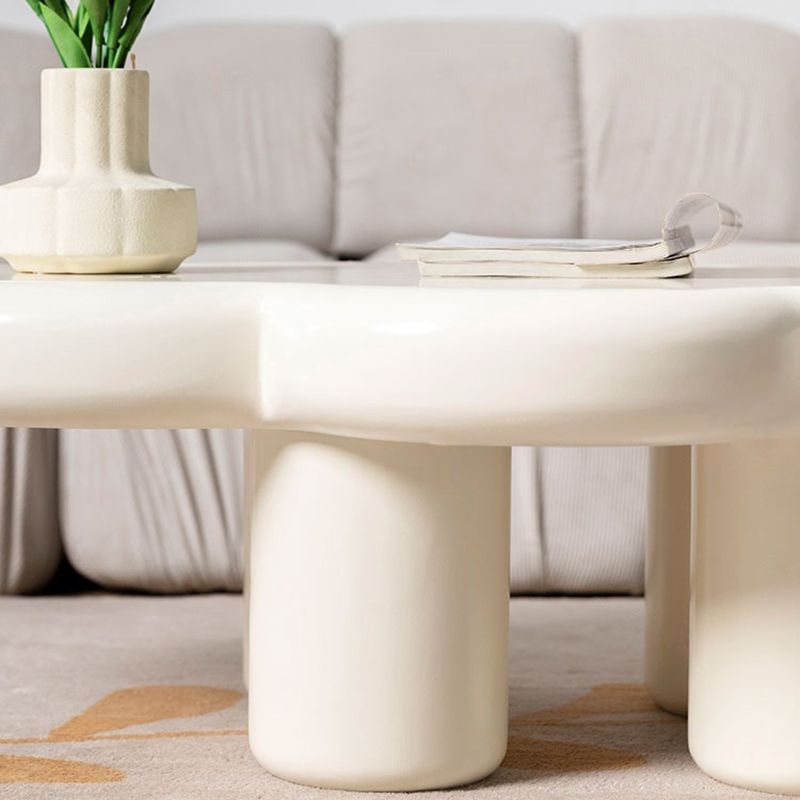 13.78" Tall Scandinavian Style Coffee Cocktail Table Wooden Coffee Table