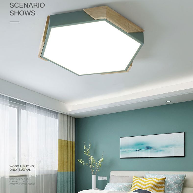 Macaron Color Flush Mount Cute Children's Room Bedroom Balcony Living Room Modern Minimalist Style Energy-saving Lamps