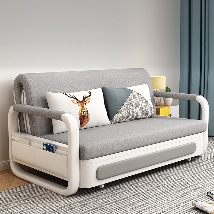 Cushion Back Loveseat Foldable Pillow Included Sleeper Sofa with Storage