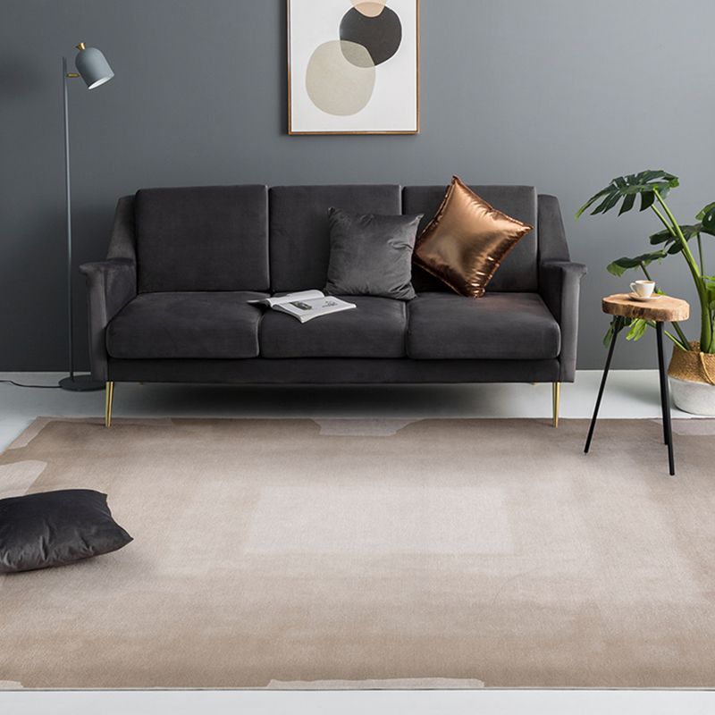 Grey and Yellow Abstract Rug Polyester Modern Rug Pet Friendly Washable Non-Slip Area Rug for Living Room