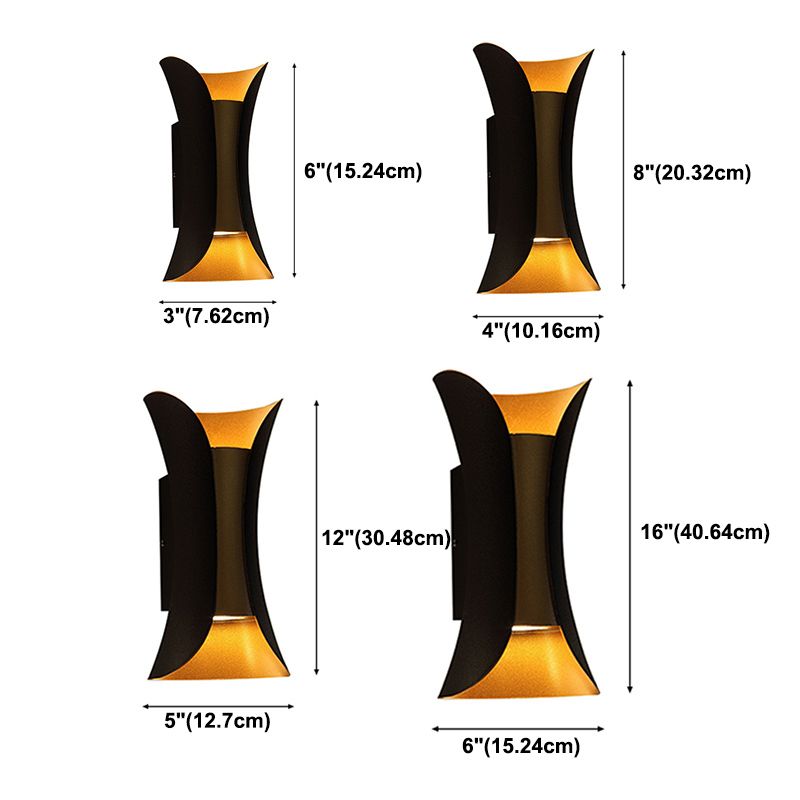 Curl 2 Lights Flush Wandleuchter Aluminium Moderner Wandbeleuchtung mit Wandleuchten