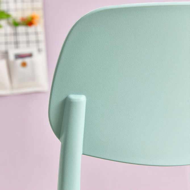 Plastic Modern Style Side Chair Open Back Armless Dining Chairs