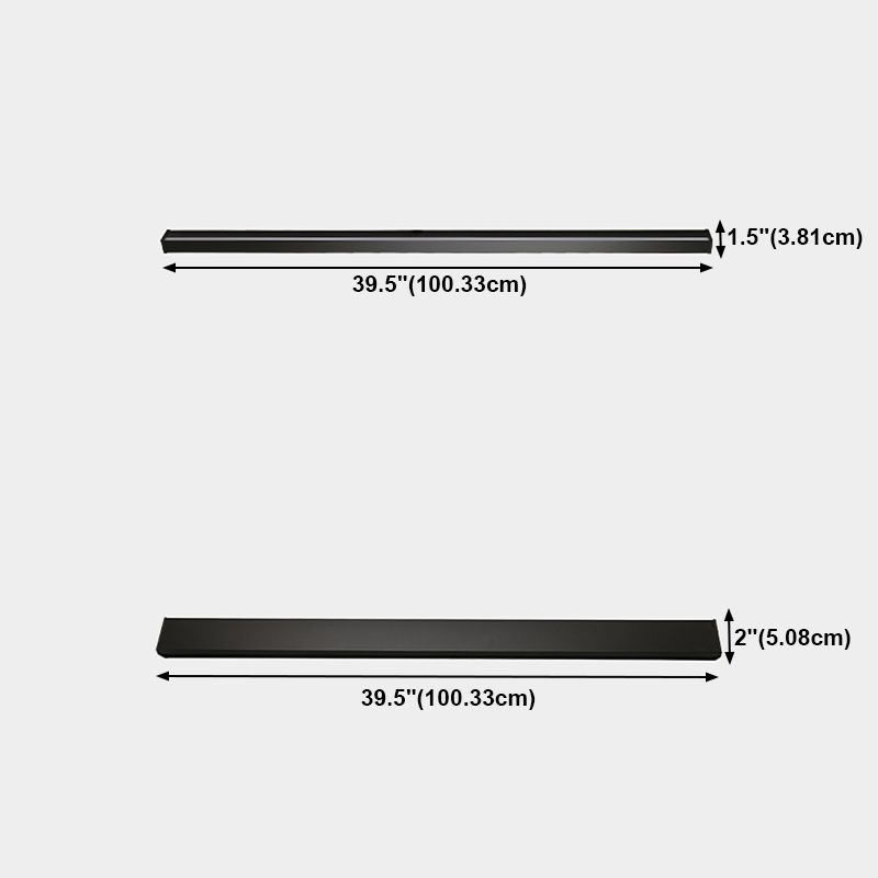 Metal Linear Shade Wall Sconce Modern Style 1- Light Wall Mount Light in Black