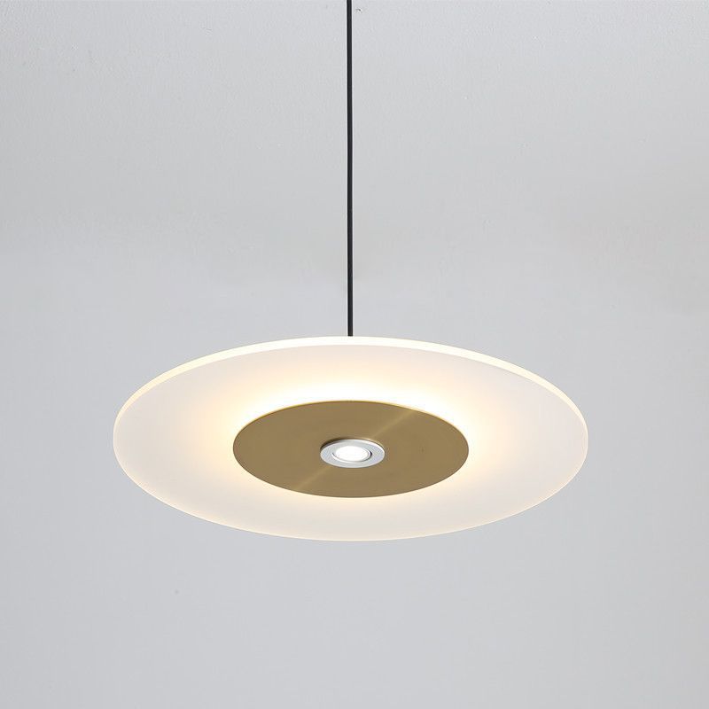 Gouden ronde vorm led hanglamp moderne minimalistische acrylhanglamp voor woonkamer