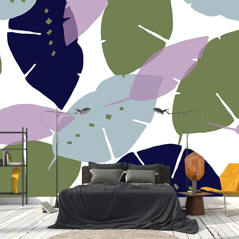 Illustration Tropical Plants Mural Decorative Wallpaper for Wall Decor