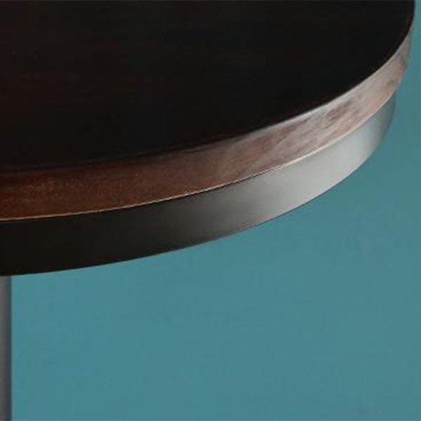 Solid Wood Pub Table Bar Height Industrial Round Bar Table for Indoor