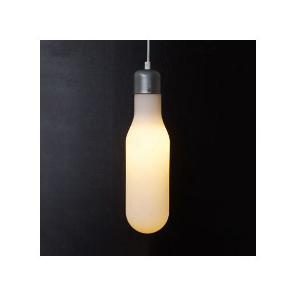 Moderna Ligera de lámpara de luz 1 con sombra de vidrio blanco Bola de plata/cono/lámpara colgante en forma de píldora