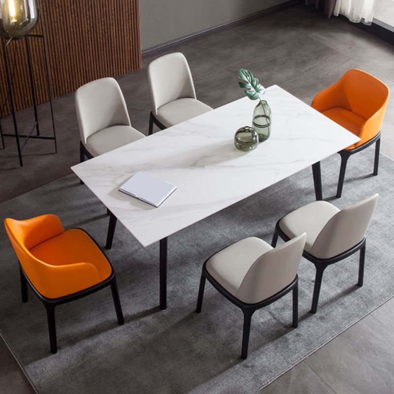 Modern Style Home Dining Side Chair Wood Parsons Armless Chair