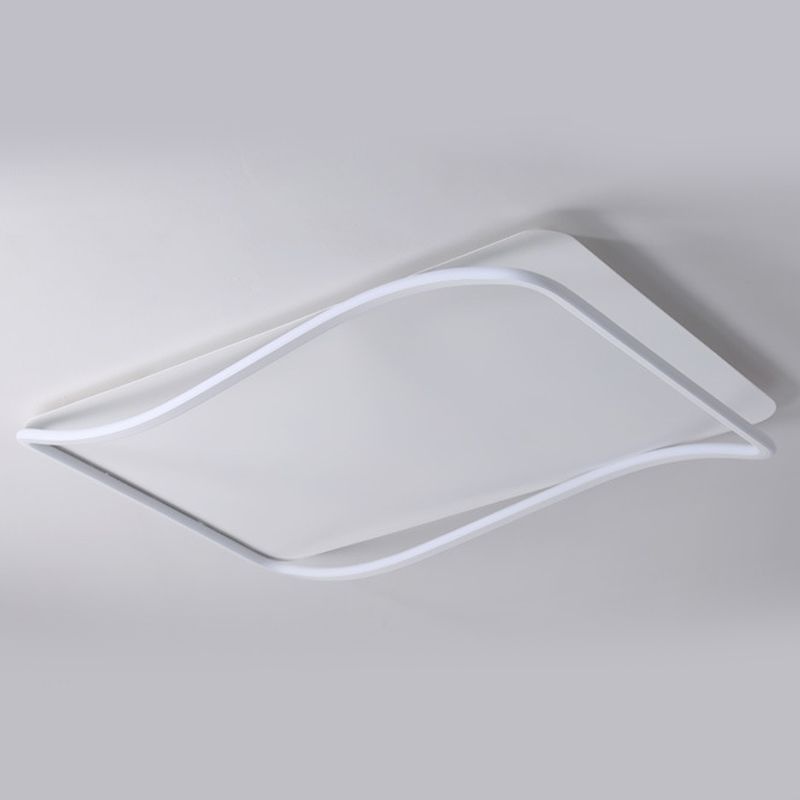 Rectangle Flush Light Modern Metal Flush Mount Light Fixture