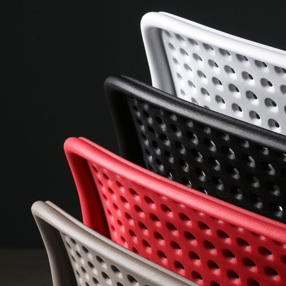 Plastik Skandinavische Küche Esszimmerhocker Low Rücken Armless Barhocker