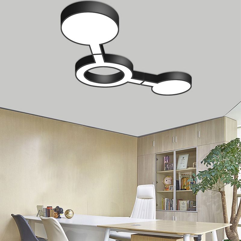 Molekulare Deckenleuchte, Neuheit, nordische schwarze LED-Unterputzleuchte für Büro