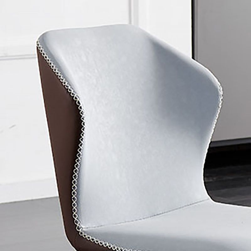 Silla de comedor de metal industrial, silla sin brazos de comedor de cuero sintético para uso en restaurantes