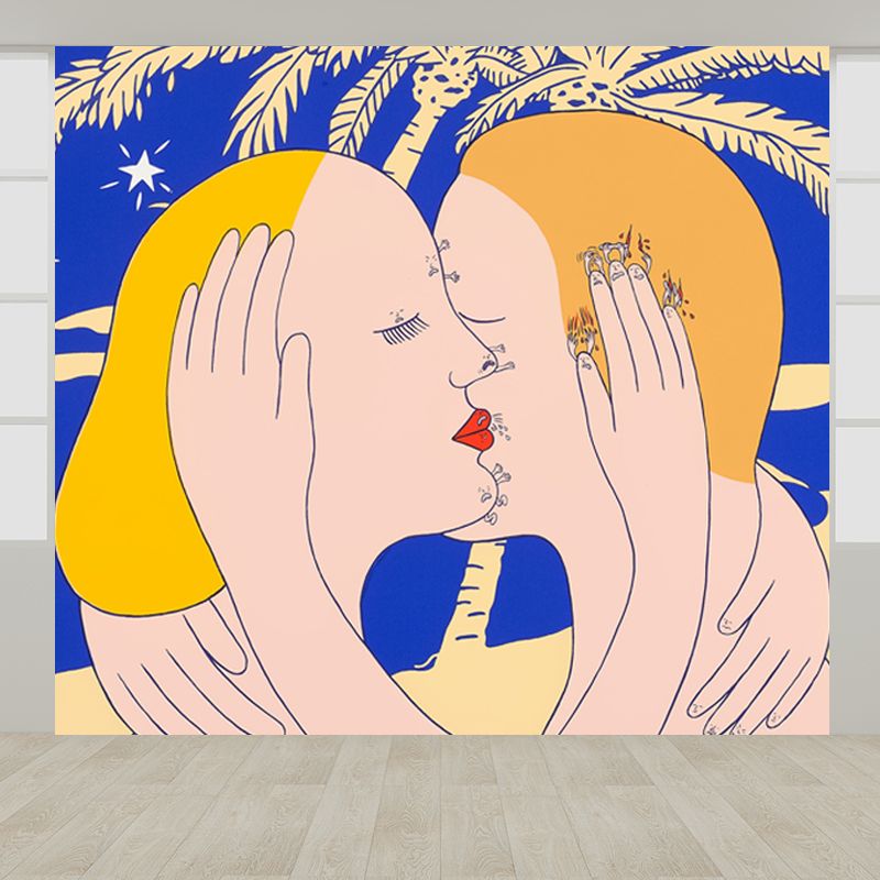 Décoration murale Pop Art aux couleurs douces, esthétique contemporaine, antitache, pour salle de jeux