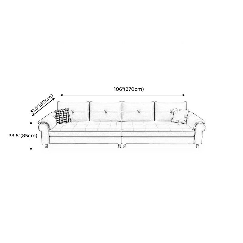 Faux Leather Modern Sofa 31.49"W Pillow Top Arm Sofa for Living Room