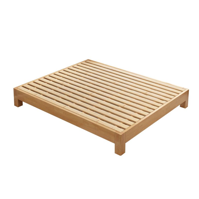 Mid-Century Modern Platform Bed Frame Solid Wood Platform Bed Natural