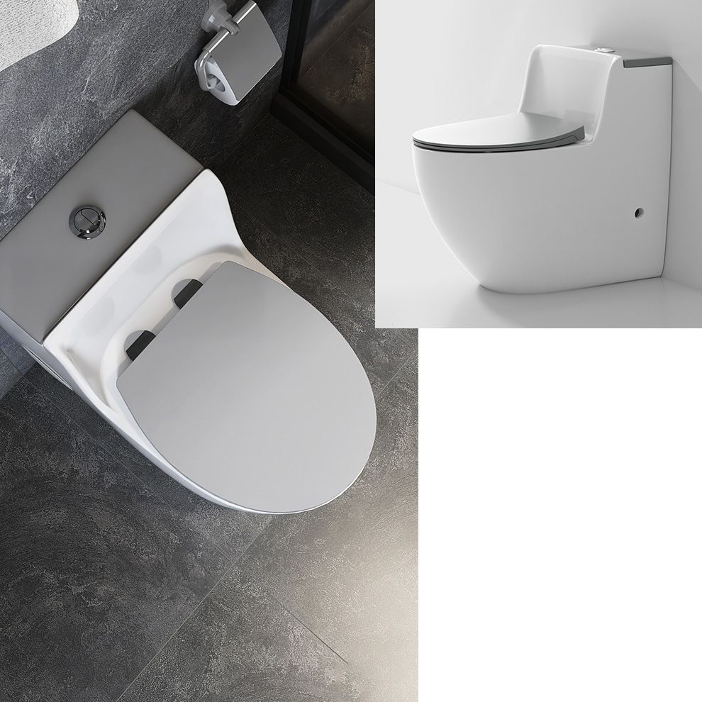 Modern Elongated Toilet Bowl Siphon Jet Flush Toilet with Seat