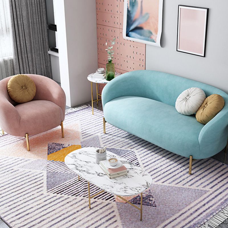 Mid-Century Modern Tight Back Sofa Curved 30.71" D X 29.92" H Loveseat