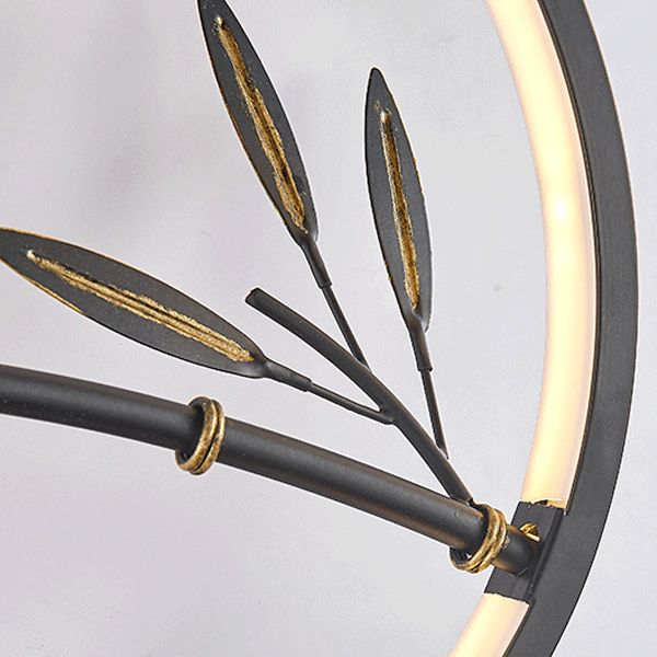 Moderne Stil runde Wandmontage Lampe Metall 1 Lichtwandbeleuchtung für Wohnzimmer