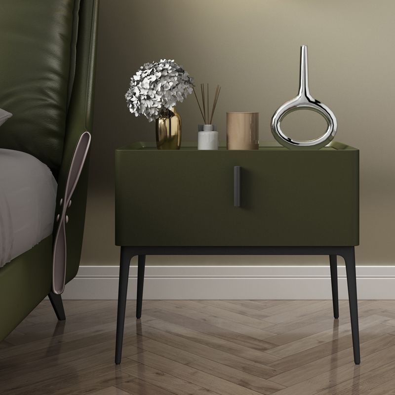 Modern Wooden Nightstand 18.8 "Tall Nightstand with 1-Drawer