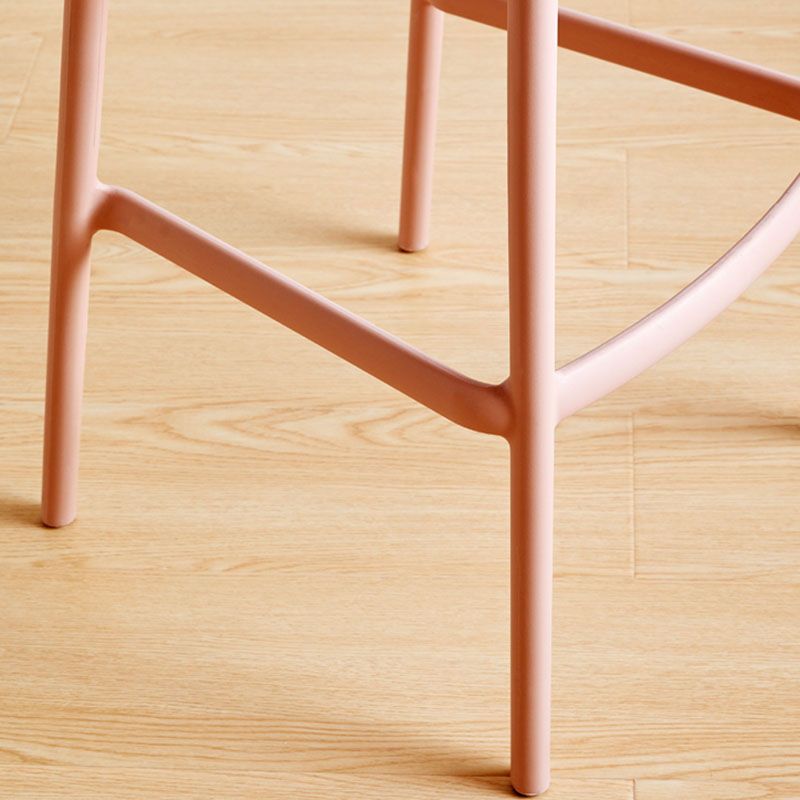 Scandinavian Stackable Milk Tea Shop Stool Matte Finish Plastic Barstool