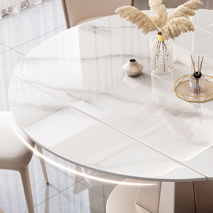 Modern Stone Round Dining Table Pedestal Table for Dining Room