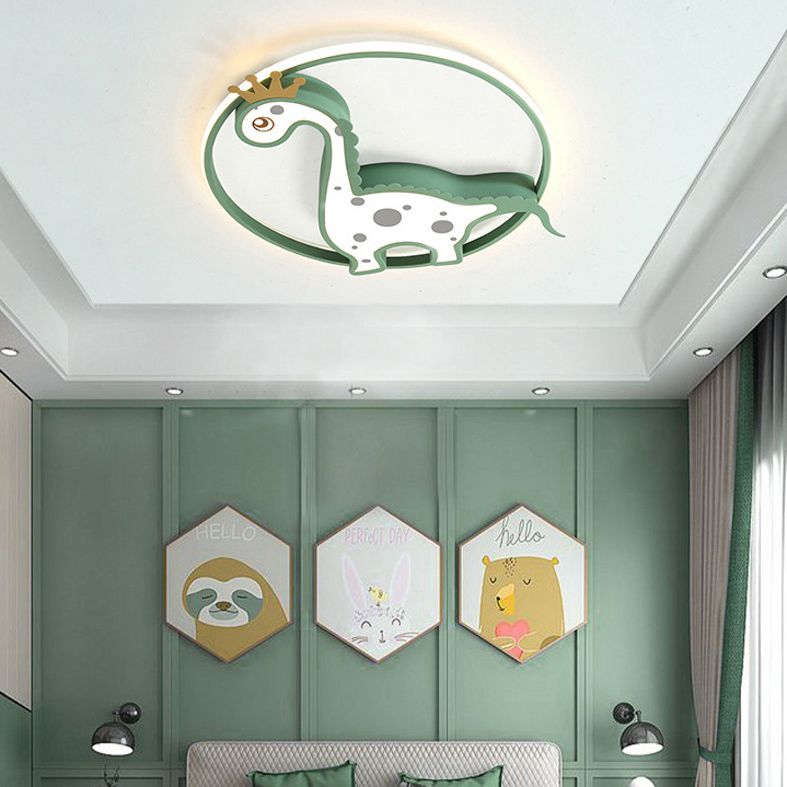 Chambre d'enfants dinosaure encastré plafonnier acrylique Creative LED plafonnier