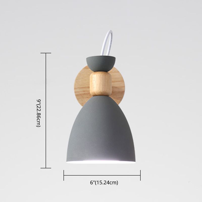 Nordic Minimalist Style Armed Wall Light Sconce Metal 1 Light Sconces