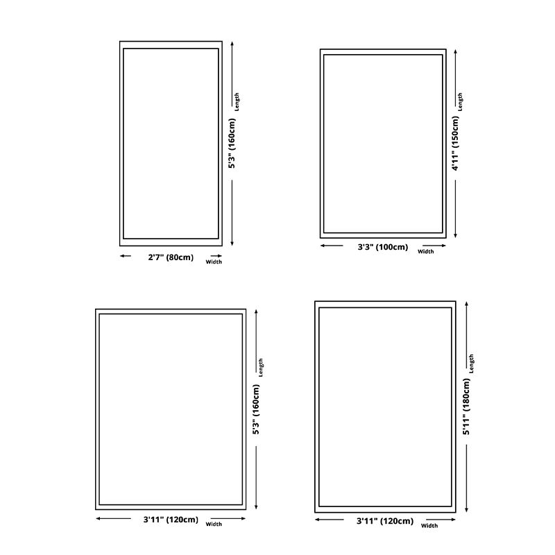 White Minimalist Rug Polyester Rectangle Rug Non-Slip Backing Rug for Home Decoration