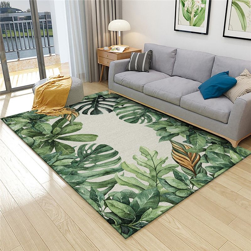 Relaxing Living Room Rug Multi Color Floral Print Indoor Rug Synthetics Non-Slip Backing Pet Friendly Area Carpet
