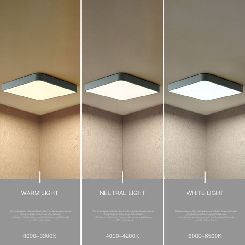 Lámparas de techo de montaje empotrado de estilo minimalista moderno, lámpara de techo empotrada de acrílico de 1 luz para sala de estar