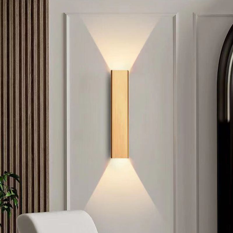 2 Lights Metal Wall Light Modern Style Square Shape Wall Mount Light Fixture