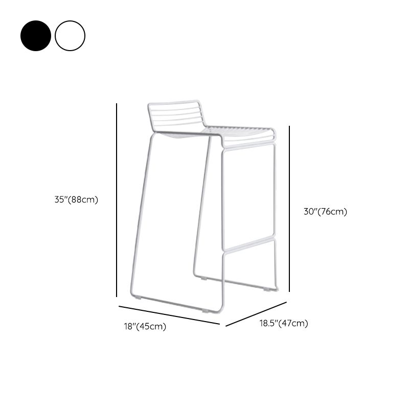 Industrial Steel Bar Height Stool Armless Bar Stool for Living Room