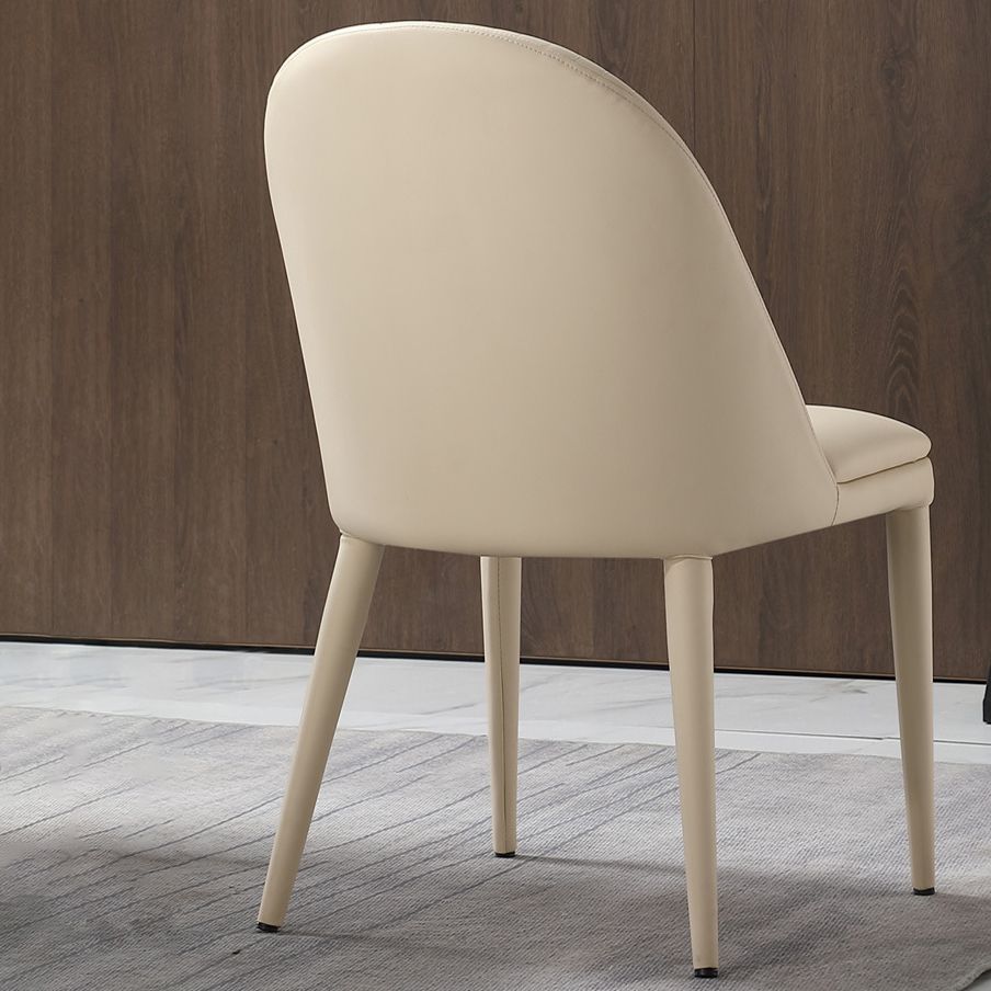 Upholstered Dining Side Chair Faux Leather Dining Accent Chair