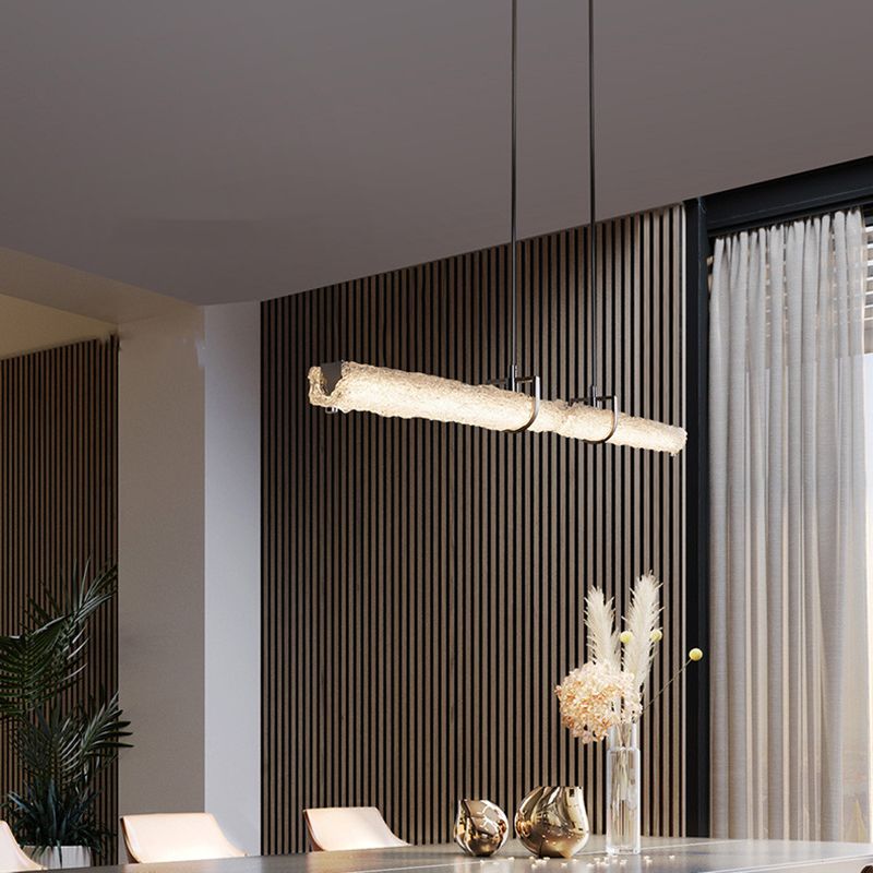 Glass Shade Hanging Island Lights Modern LED Island Lighting Ideas for Kitchen
