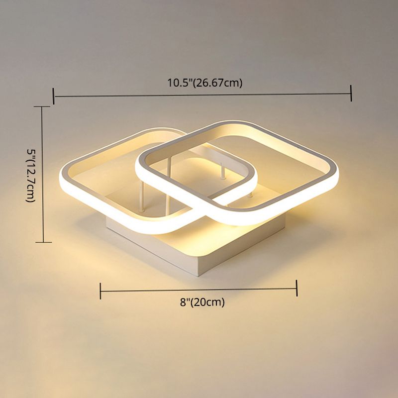 Geomtric Semi Flush Mount Light Acrylic Creative Flush-Mount Light Fixture for Hallway