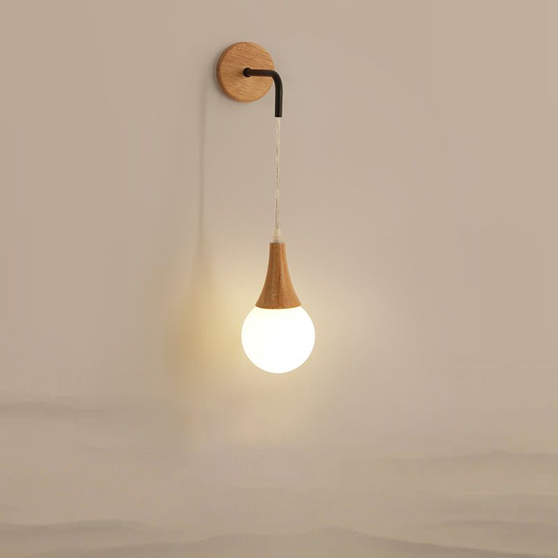 Moderne Stil Geometrische Wandlampen Holz 1 Lichtwandbeleuchtung Armaturen
