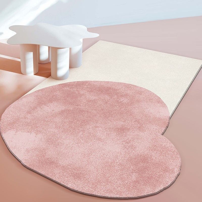 Heart-shaped Rug Living Room Irregular Shape Carpet Polyester Washable Area Rug