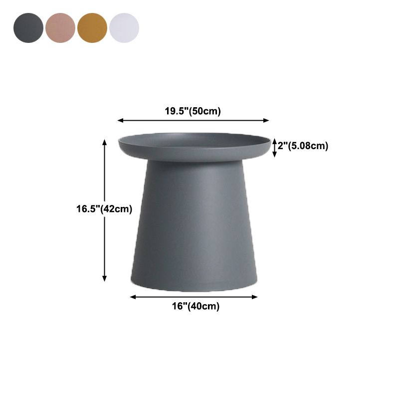Pedestal Base Design Cocktail Table RoundSolid Wood/acrylic Top Coffee Table