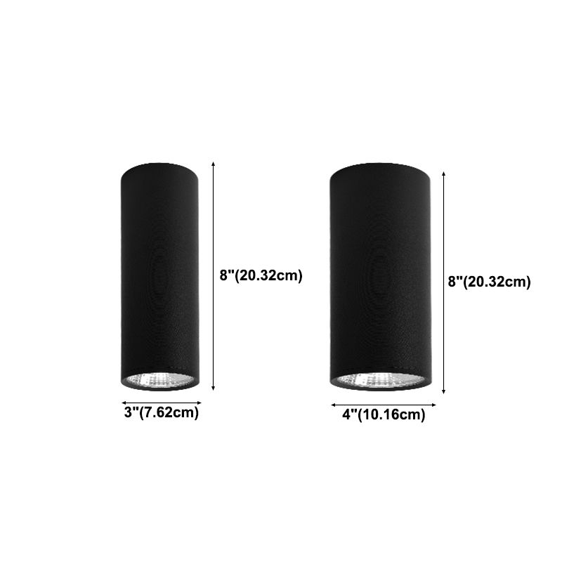 Plafonnier LED en aluminium de style concis et moderne, montage encastré cylindrique pour lieu commercial